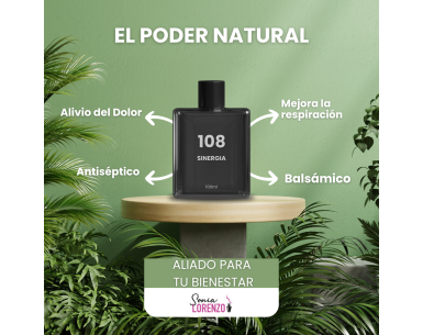 Sinergia 108 - Aceite Esencial Natural para Dolor Muscular y Articular