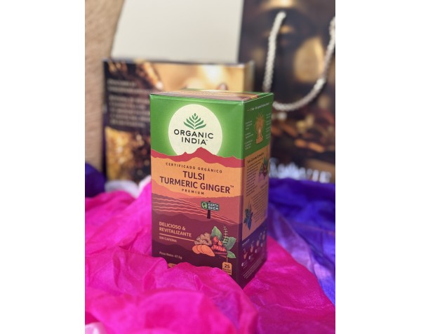 🌿 Tulsi Turmeric Ginger – Infusión Ayurvédica con Cúrcuma y Jengibre