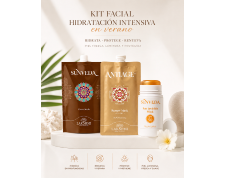 Kit Facial Hidratación Intensiva Verano | Exfoliante + Mascarilla + SP